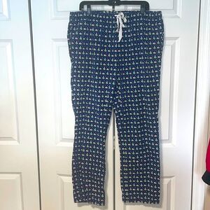 Vineyard Vines pajama pants with a Santa whale